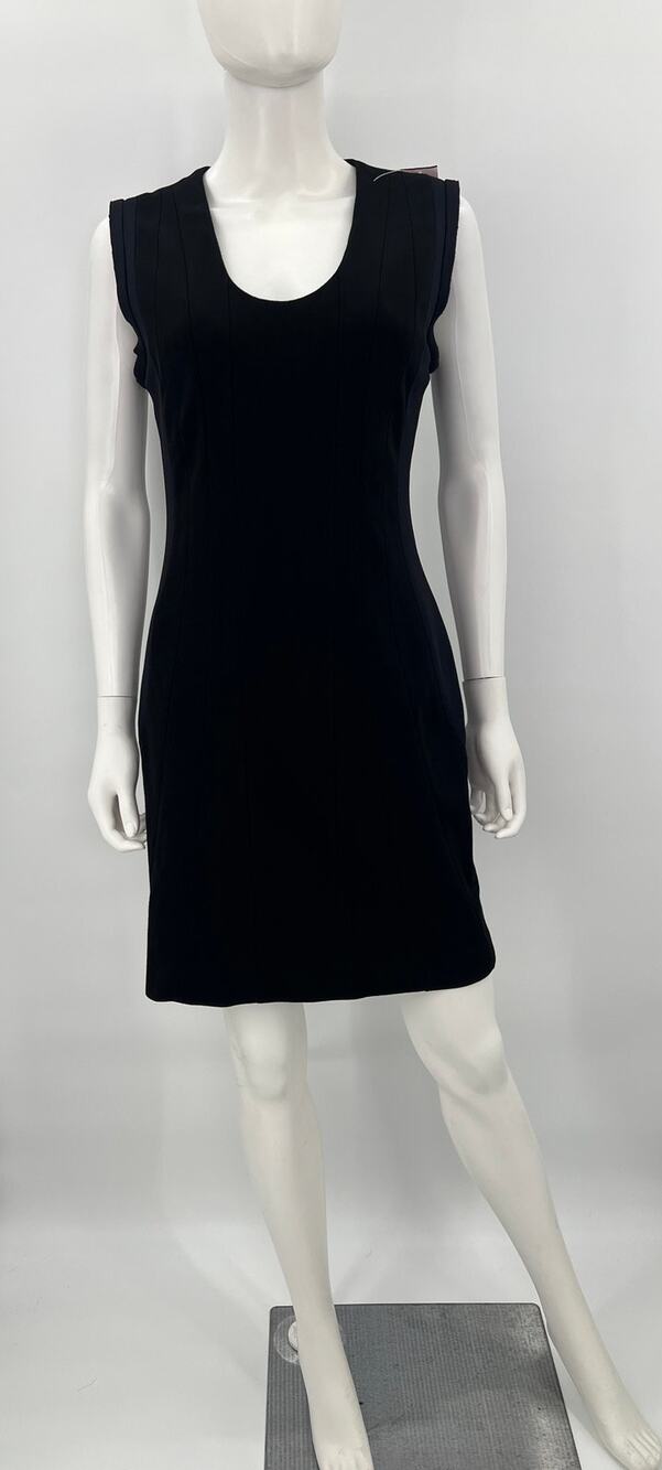 Diane von Furstenberg DVF Black Carmelle Knit Sheath Dress Size 8